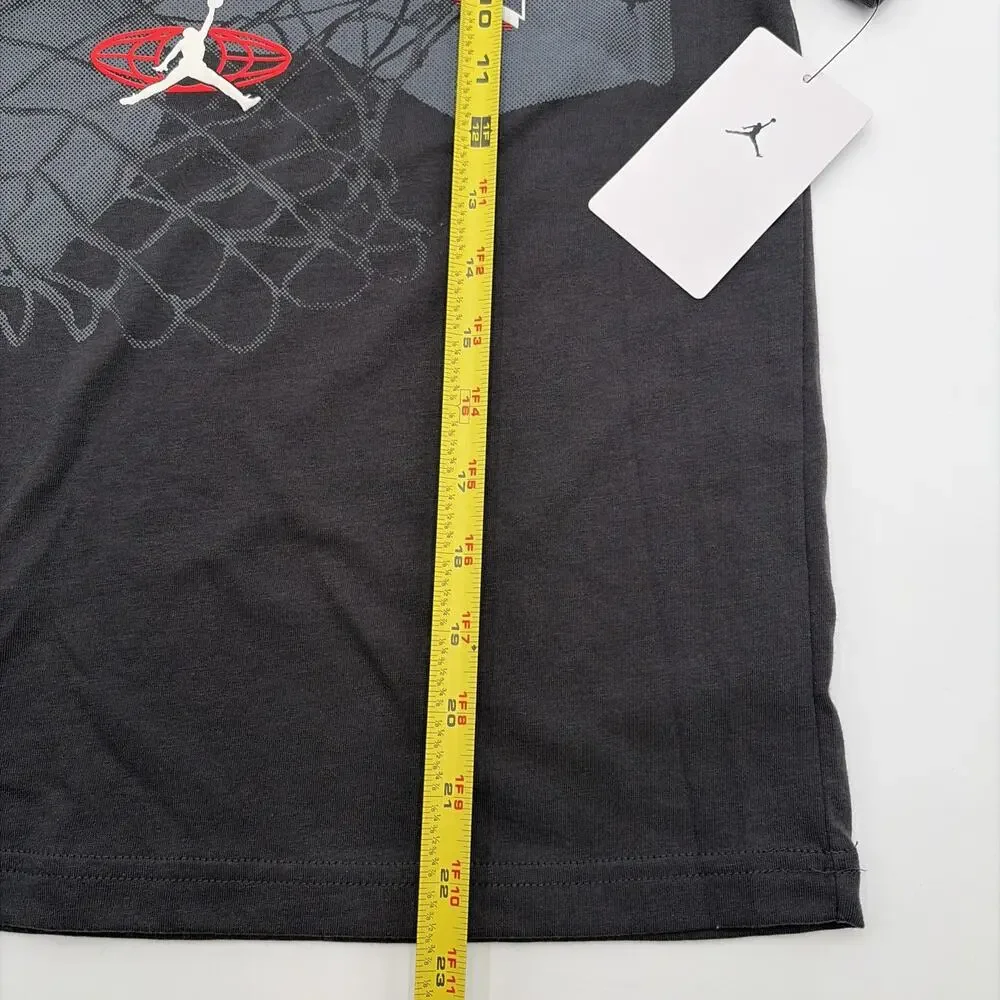 Nike Air Jordan Tee Boys Medium 10-12 yrs Youth Flight T-Shirt Black NEW